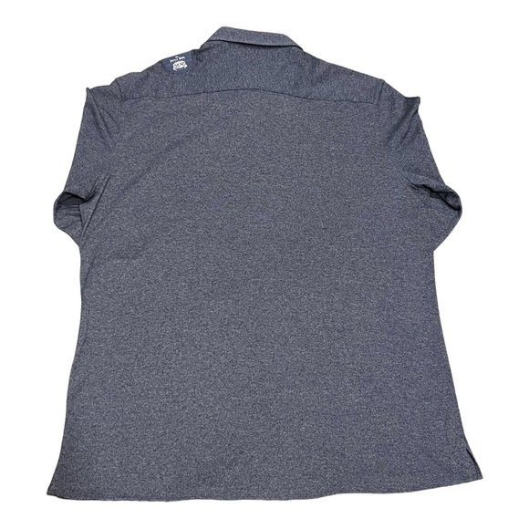 New Savile Row Slim Fit Comfort Knit Melange Navy Dress Shirt Size 18-34/35 - Picture 2 of 3